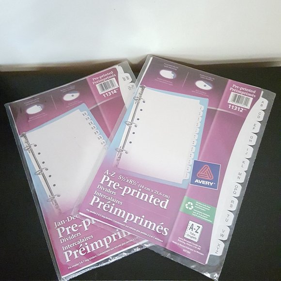 2/$20 Personal Binder Organizer With 2 Sets of Page Dividers [Half Letter] - Picture 5 of 13